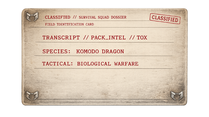 Shadow Pack Ops Card — Tox